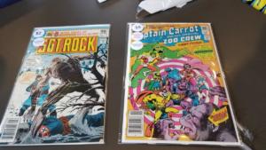 Sgt Rock and Captain Carrot comic books.